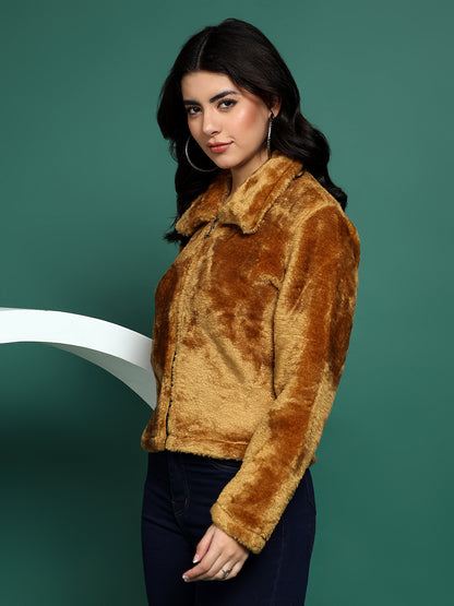 Winter Jacket with Spread Collar
