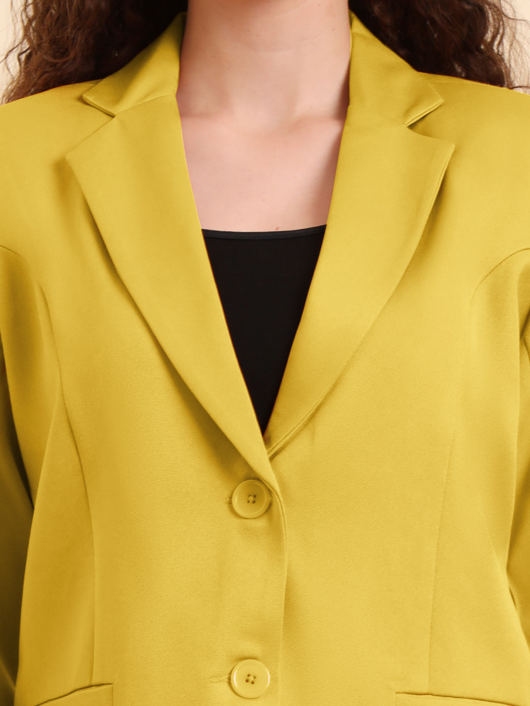 Notched Lapel Single-Breasted Blazer