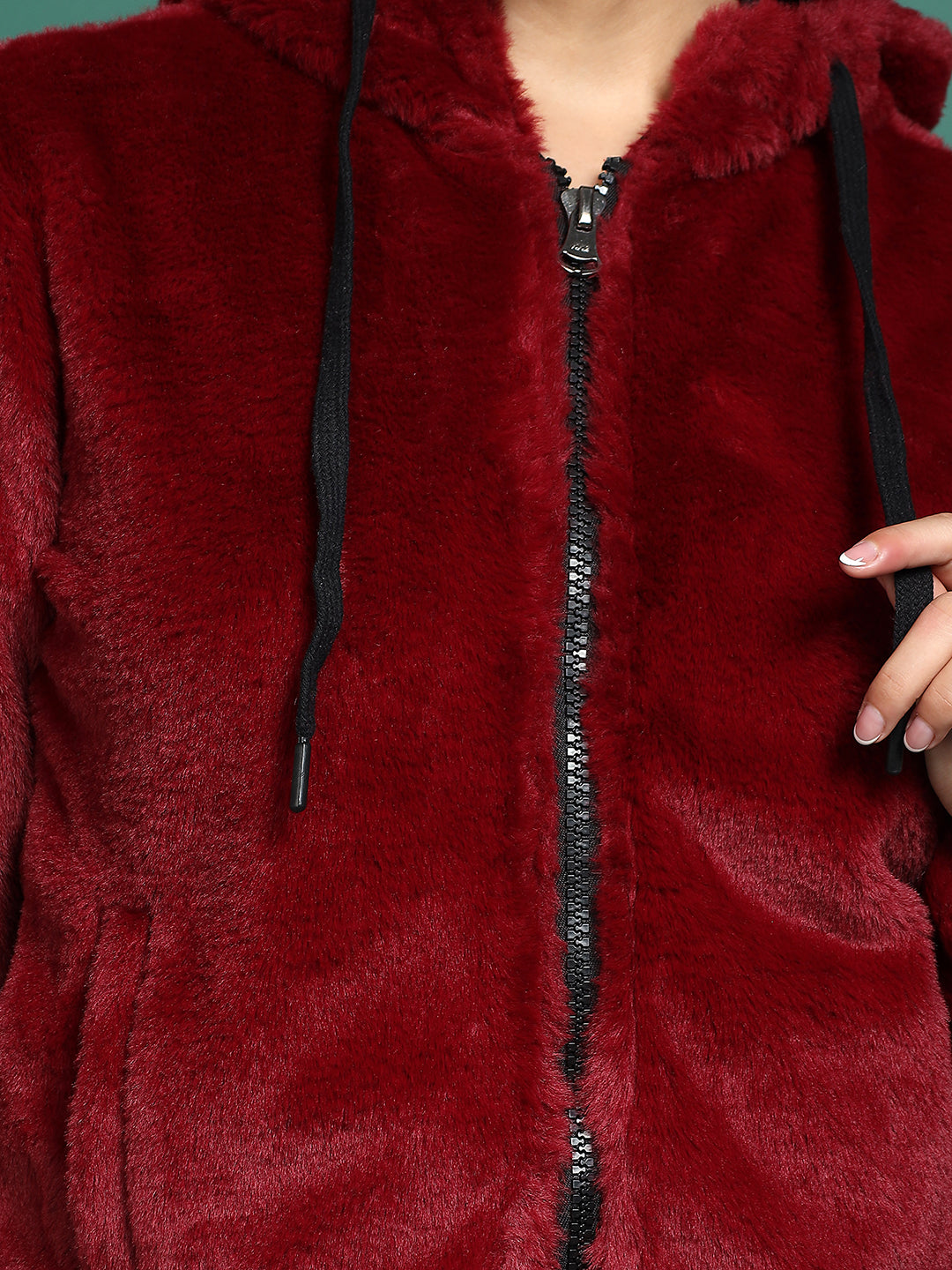 Hooded Winter Jacket with Front Pockets