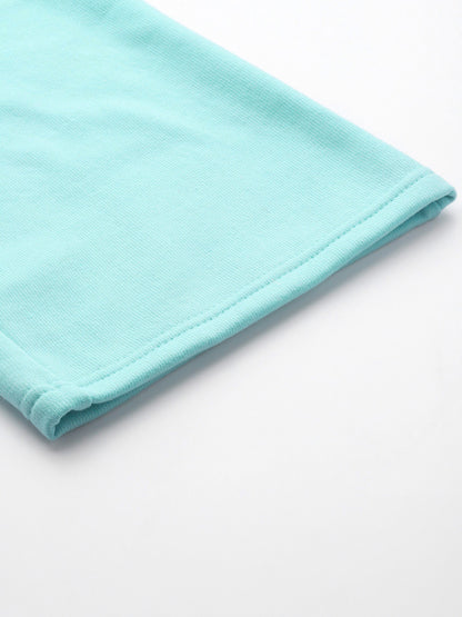 Solid Relaxed Straight Fit PolyCotton Fleece Trousers