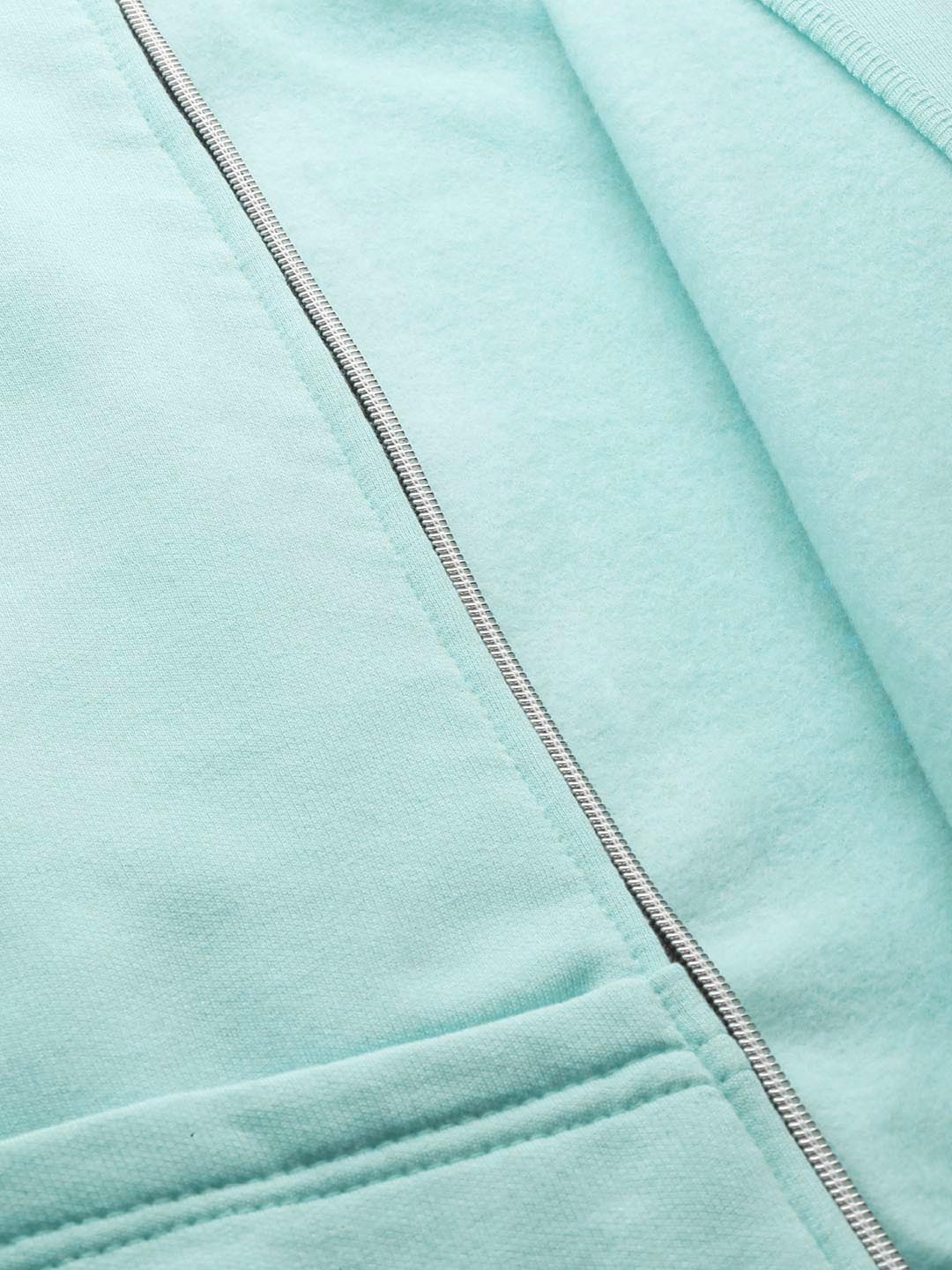 Collarless Solid Fleece Casual Bomber Jacket