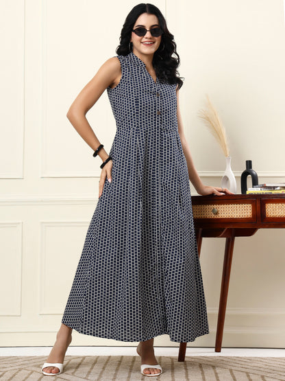 Cotton A-Line Maxi Dress