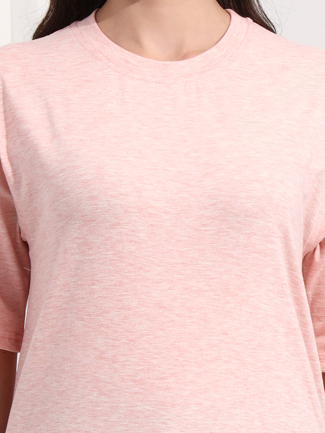 BRINNS Women Solid Round Neck Cotton T-shirt