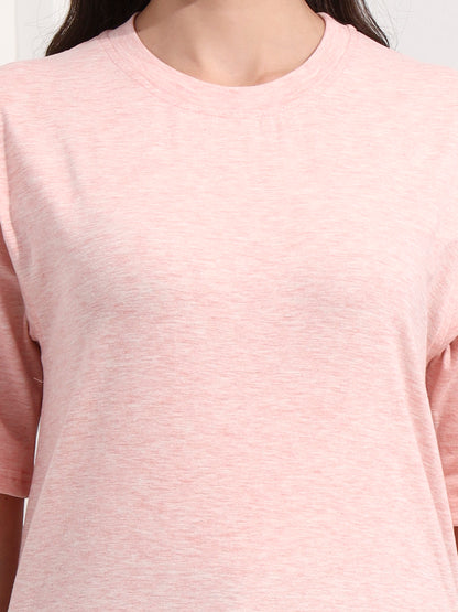 BRINNS Women Solid Round Neck Cotton T-shirt