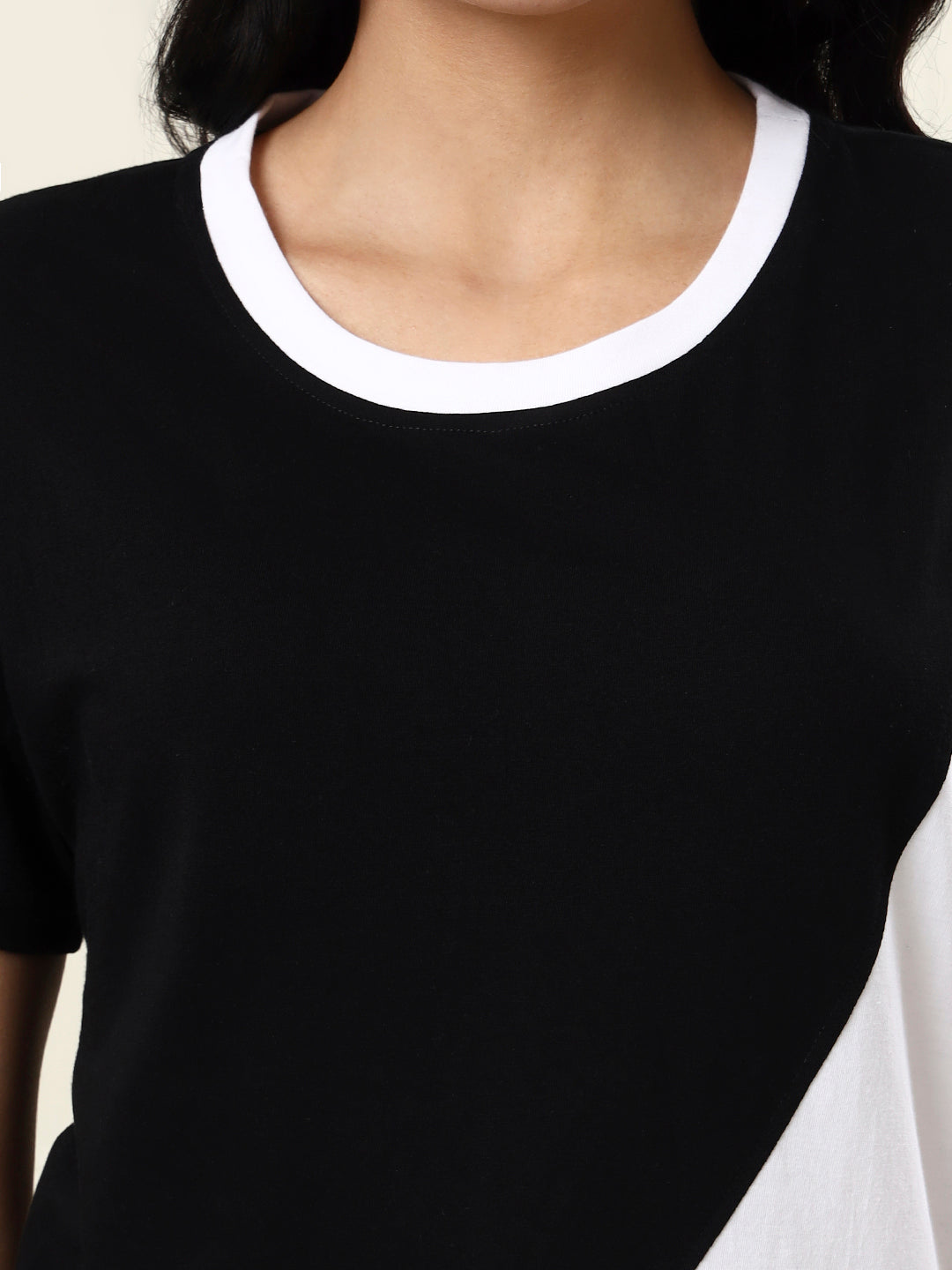 Colourblocked Cotton T-shirt