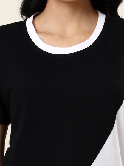 Colourblocked Cotton T-shirt