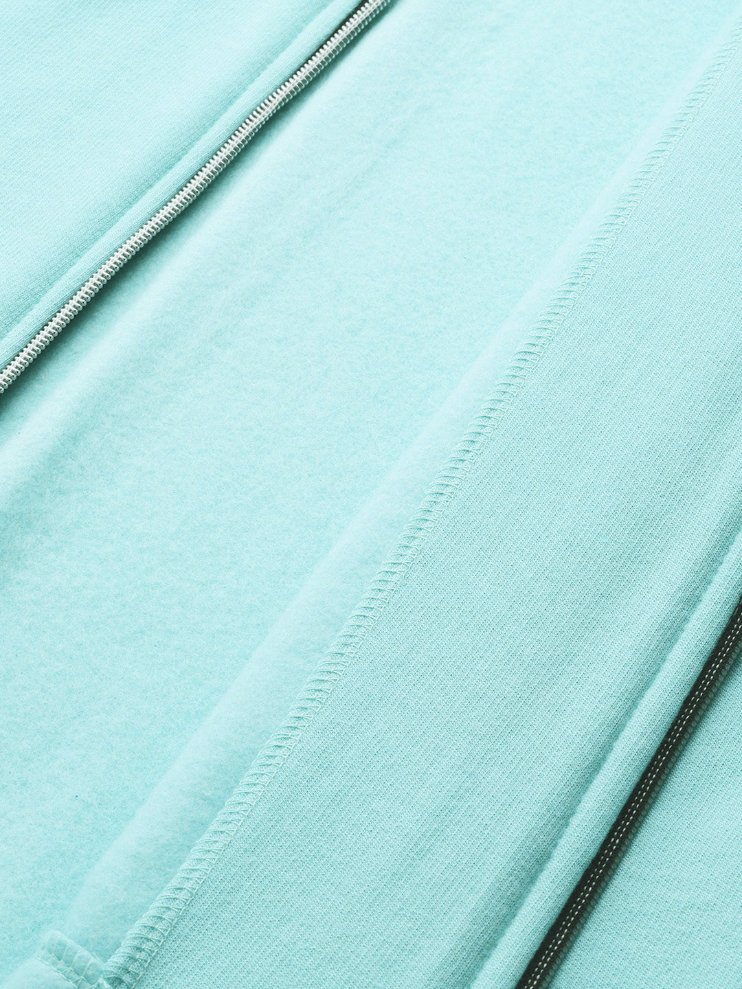 Solid Fleece-Lined Zip-Closure Hooded Sweatshirt with Pockets