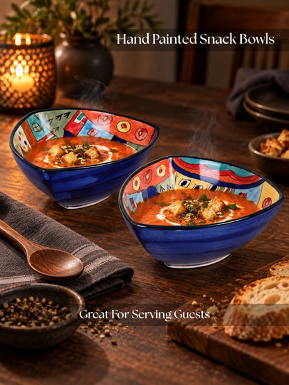 Snack Bowls | Multicolor Handpainted | 500ml