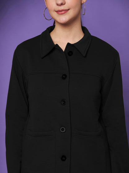 Casual Fleece Buttoned Jacket
