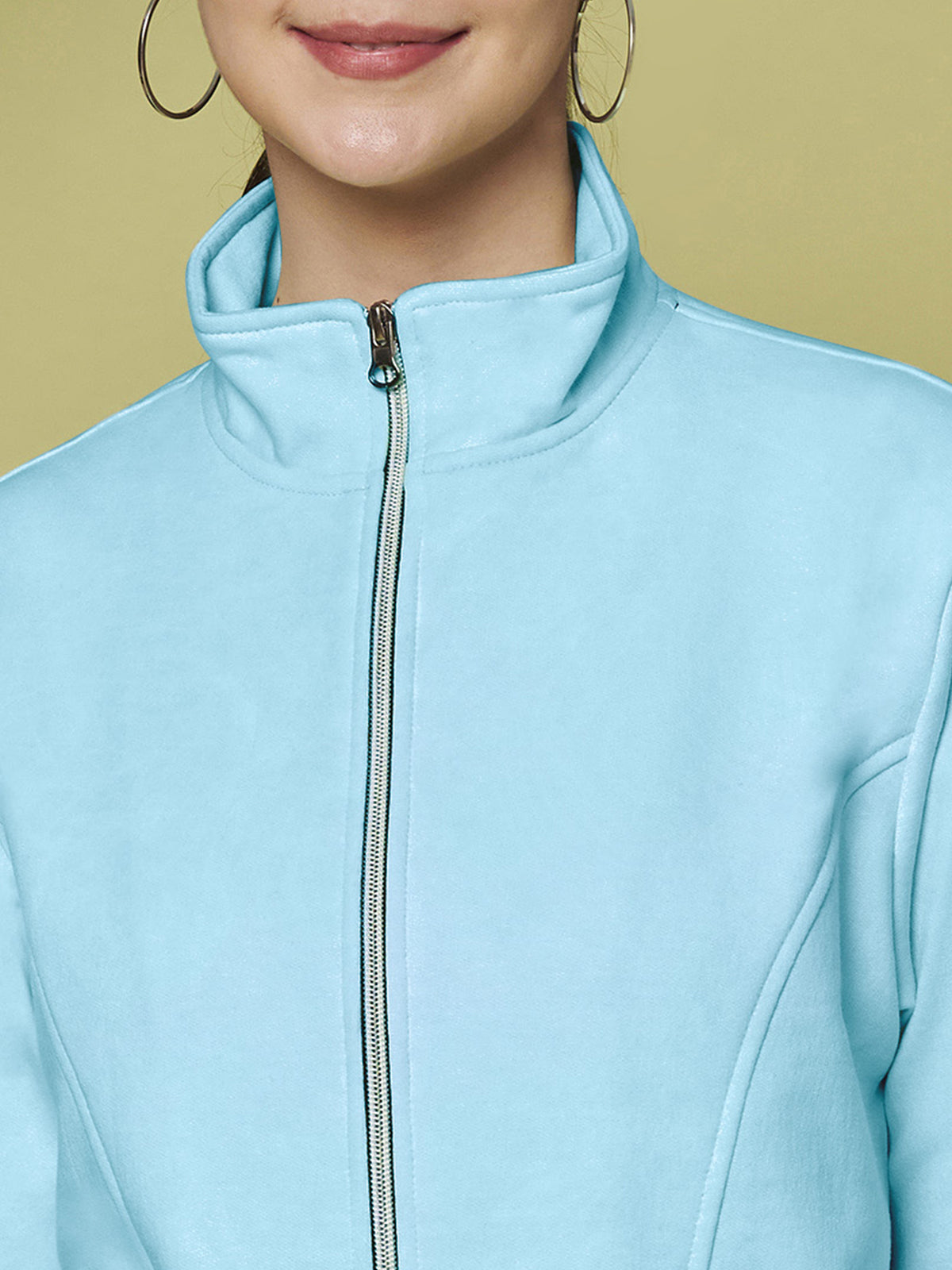 Stand-Collar Jacket with Front Pockets