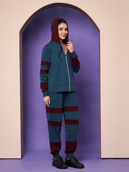 Colourblocked Hooded Sweatshirt & Joggers Co-Ords