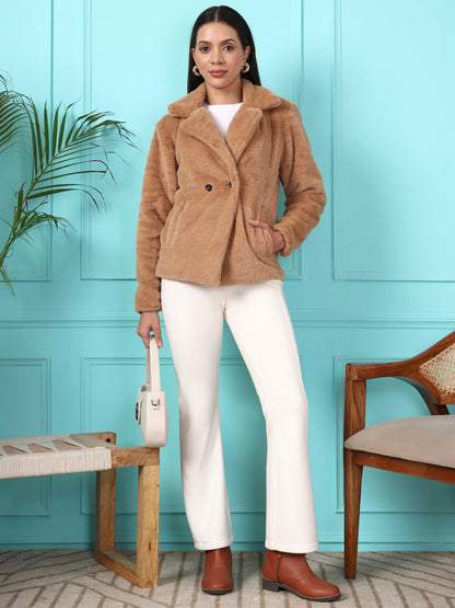 Notched Lapel Winter Jacket