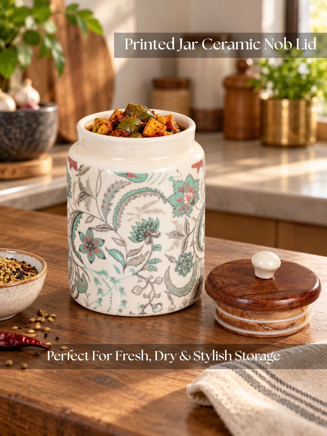 Storege Jar | Multicolor - 900 ml