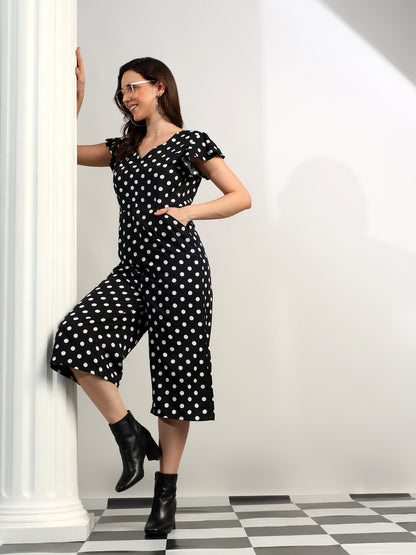 BRINNS Women Printed Short Sleeve Capri Jumpsuit