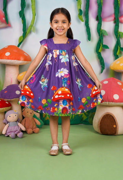 Poppylane-Printed Fit & Flare Dress