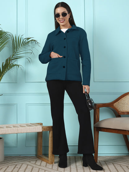Casual Fleece Buttoned Jacket