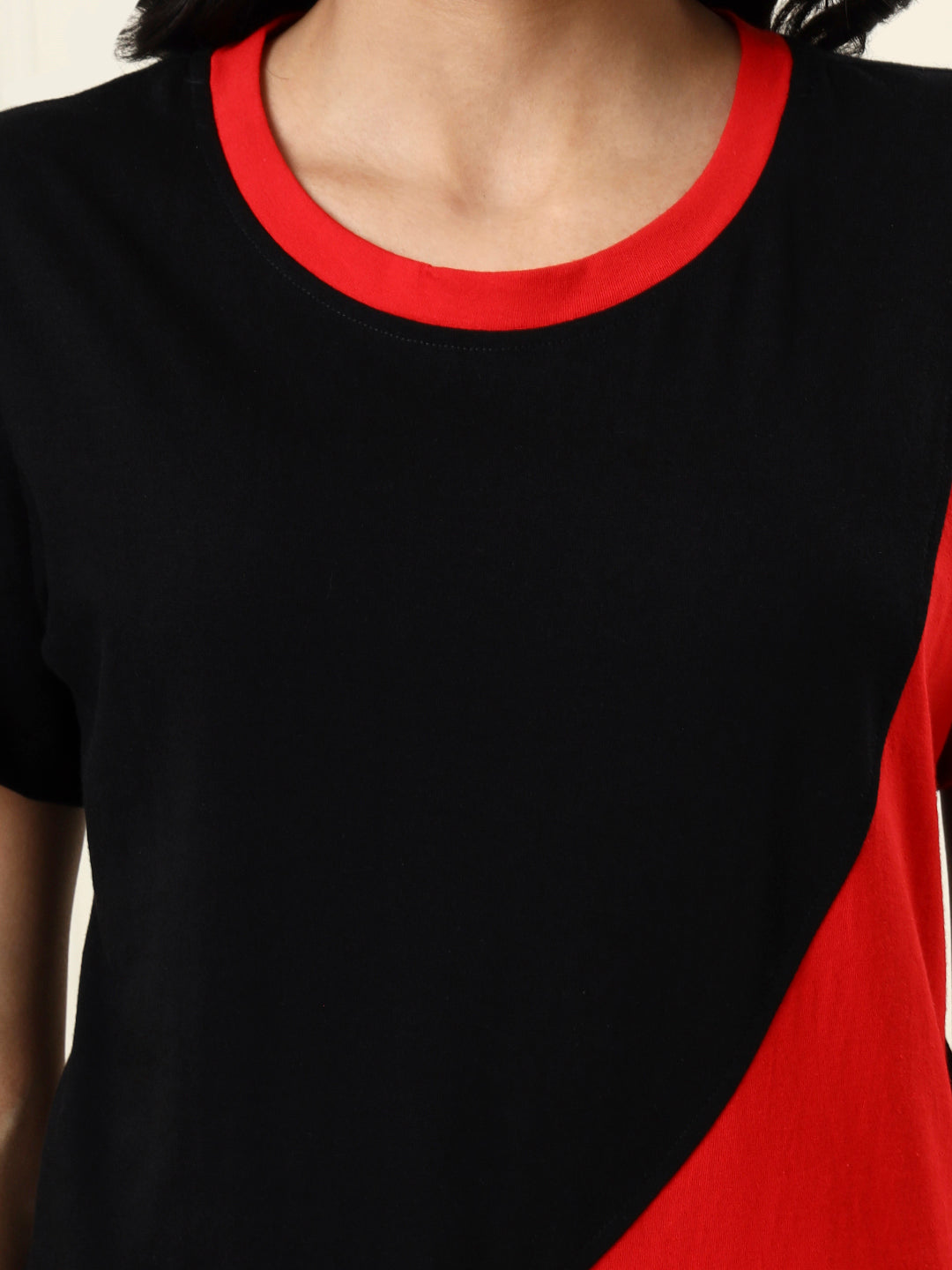 Colourblocked Cotton T-shirt