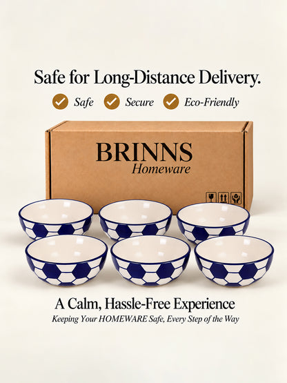 Dinner Bowls Set of 6 | Blue |220 ml