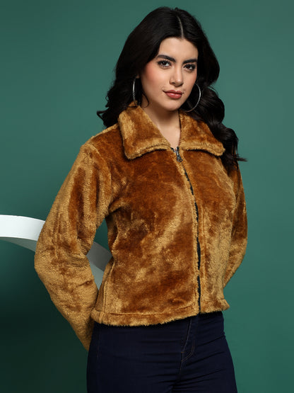 Winter Jacket with Spread Collar