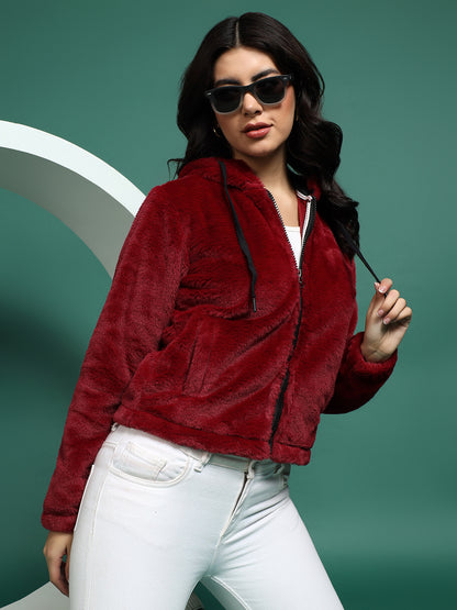 Hooded Winter Jacket with Front Pockets