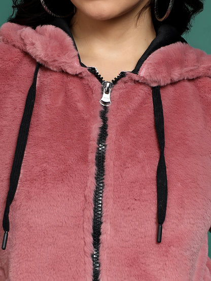 Hooded Winter Jacket with Front Pockets