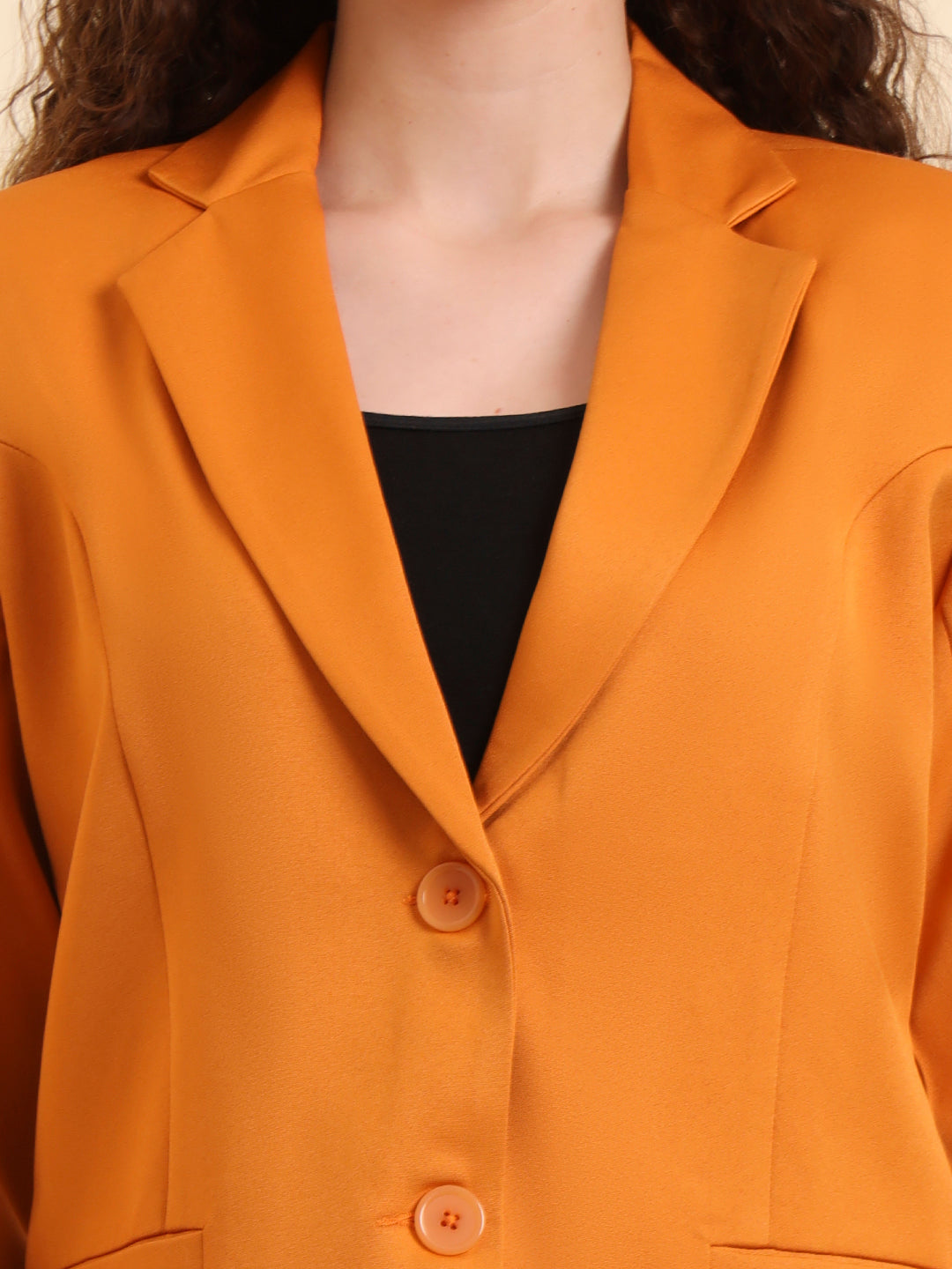 Notched Lapel Single-Breasted Blazer