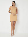 BRINNS Women Scoop Neck Sleeveless bodycon Mini Dress