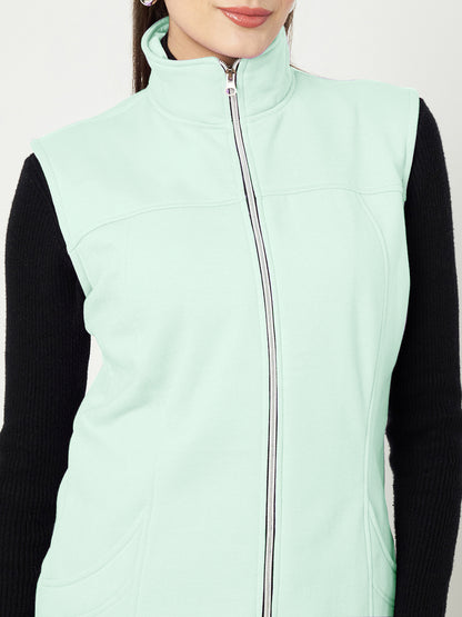Mock Collar Fleece Tailored Jacket