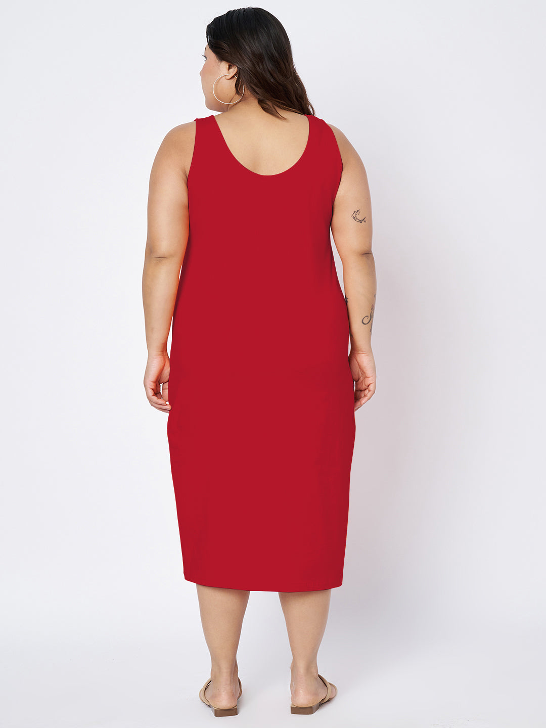 Plus Size Sheath Midi Dress