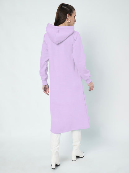 Hooded A-Line Midi Dress