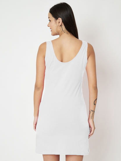 BRINNS Women Scoop Neck Sleeveless bodycon Mini Dress
