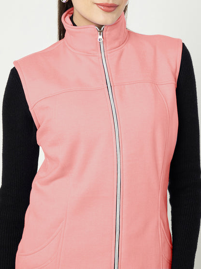 Mock Collar Fleece Tailored Jacket