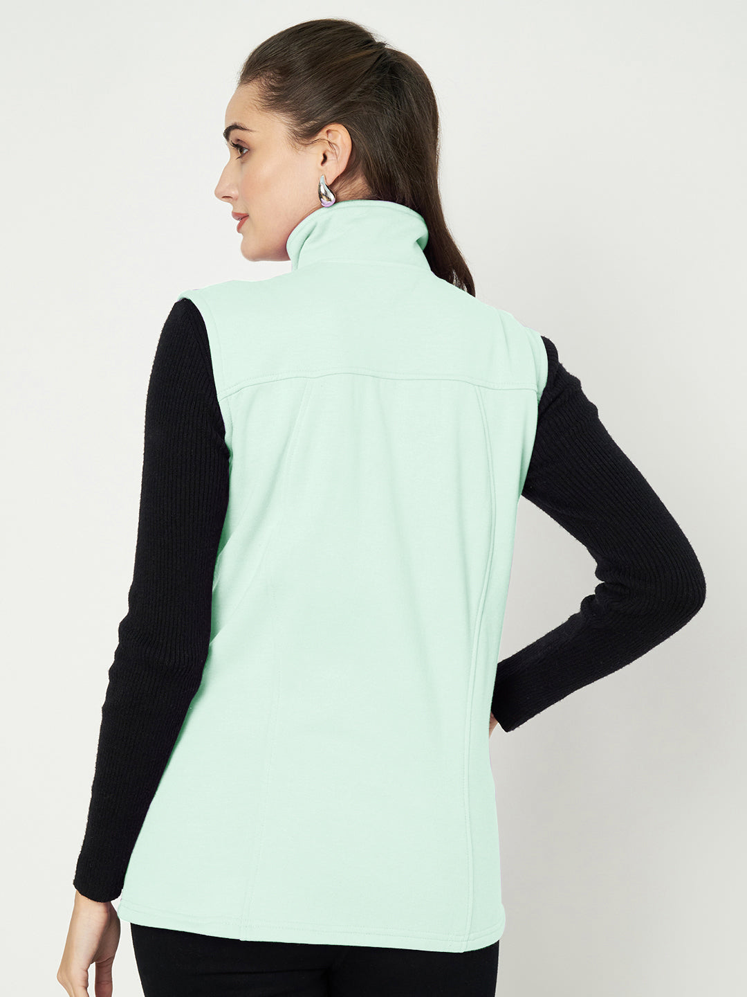 Mock Collar Fleece Tailored Jacket
