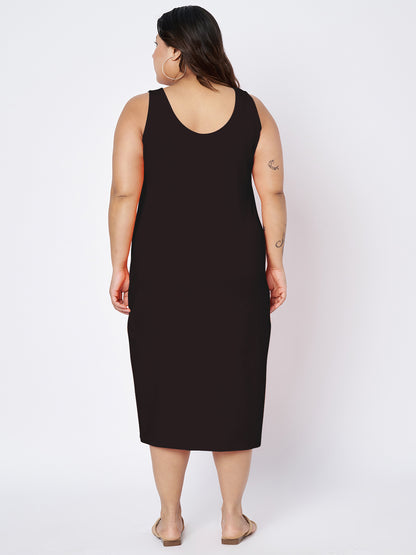 Plus Size Sheath Midi Dress