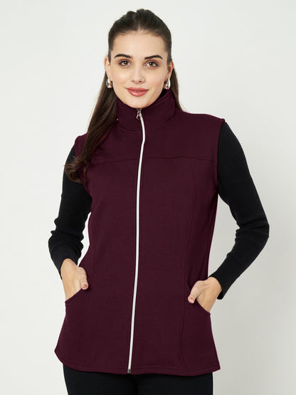 Mock Collar Fleece Tailored Jacket