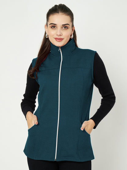 Mock Collar Fleece Tailored Jacket