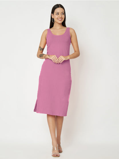 BRINNS Women Solid Sleeveless Sheath Midi Dress