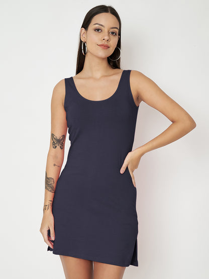 BRINNS Women Scoop Neck Sleeveless bodycon Mini Dress