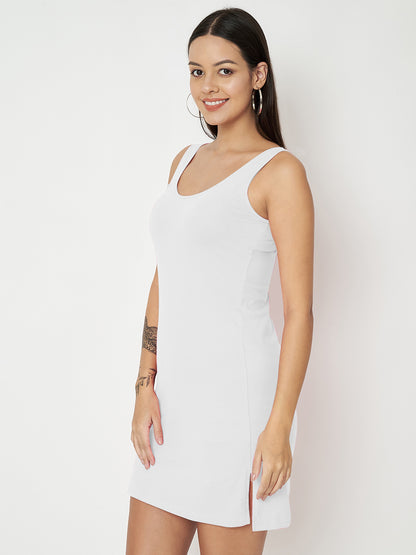 BRINNS Women Scoop Neck Sleeveless bodycon Mini Dress