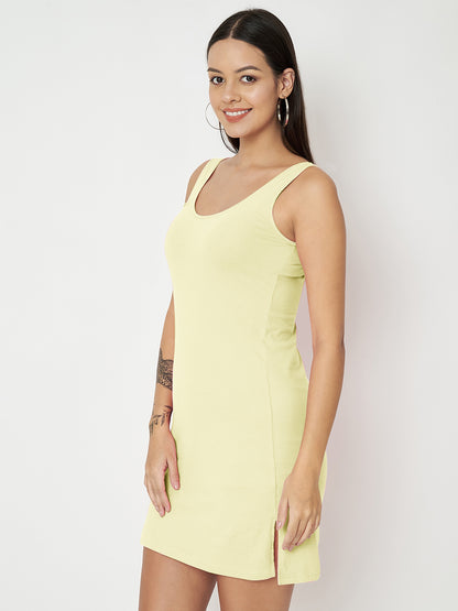 BRINNS Women Scoop Neck Sleeveless bodycon Mini Dress