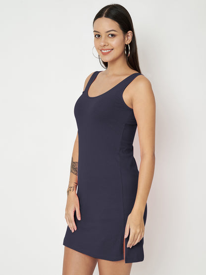 BRINNS Women Scoop Neck Sleeveless bodycon Mini Dress