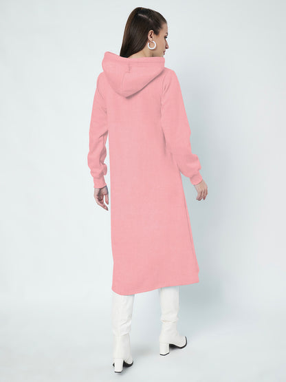 Hooded A-Line Midi Dress