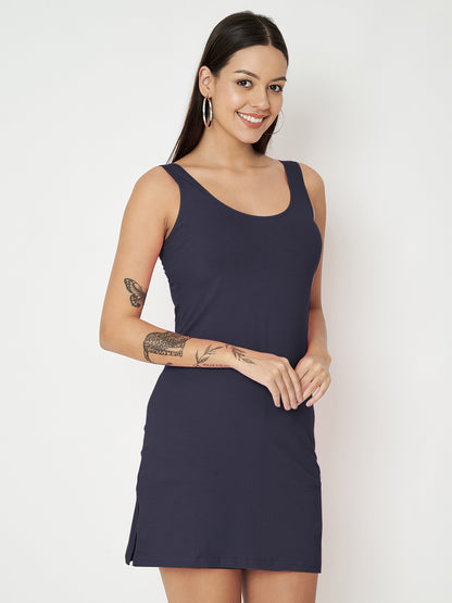 BRINNS Women Scoop Neck Sleeveless bodycon Mini Dress