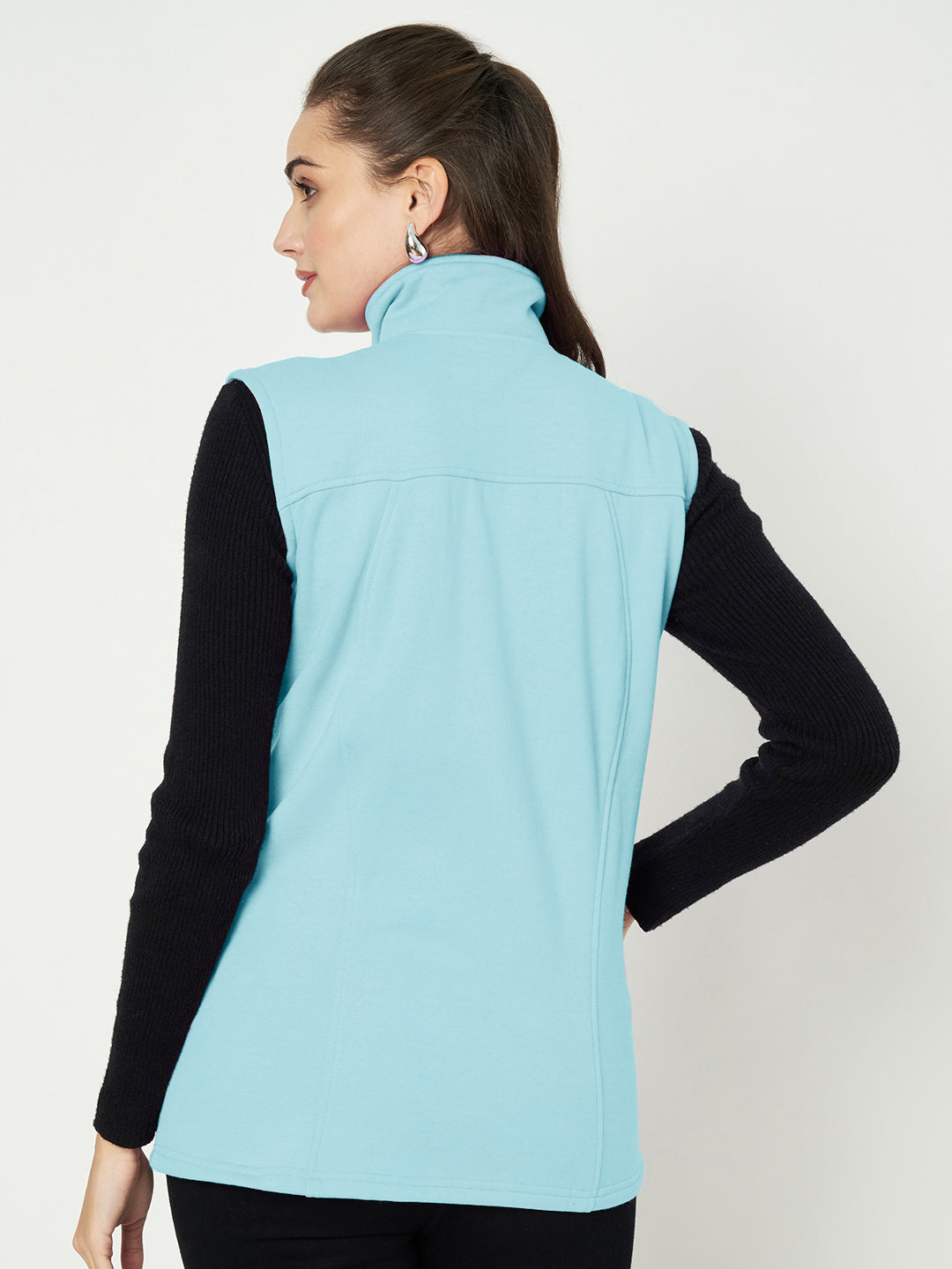 Mock Collar Fleece Tailored Jacket