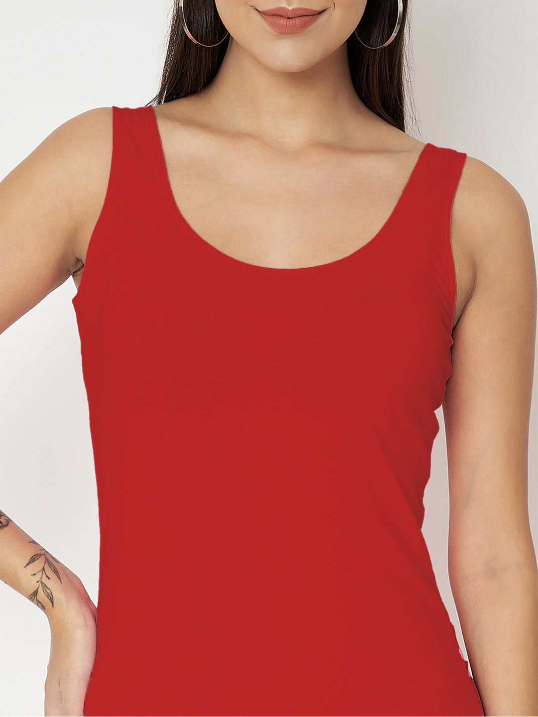 BRINNS Women Scoop Neck Sleeveless bodycon Mini Dress