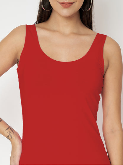 BRINNS Women Scoop Neck Sleeveless bodycon Mini Dress