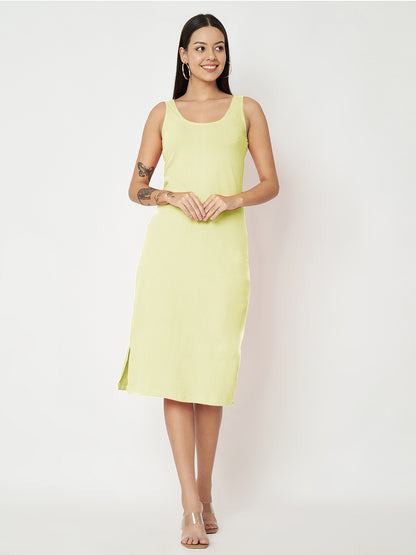 BRINNS Women Solid Sleeveless Sheath Midi Dress