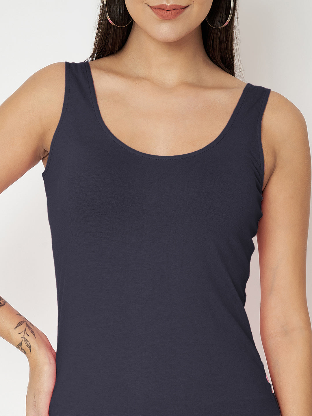 BRINNS Women Scoop Neck Sleeveless bodycon Mini Dress