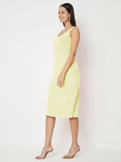 BRINNS Women Solid Sleeveless Sheath Midi Dress