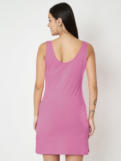 BRINNS Women Scoop Neck Sleeveless bodycon Mini Dress